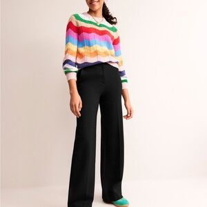 Boden / 6 / Black Ponte Pants / Wide Leg / Minimalism / Traditional / Comfy